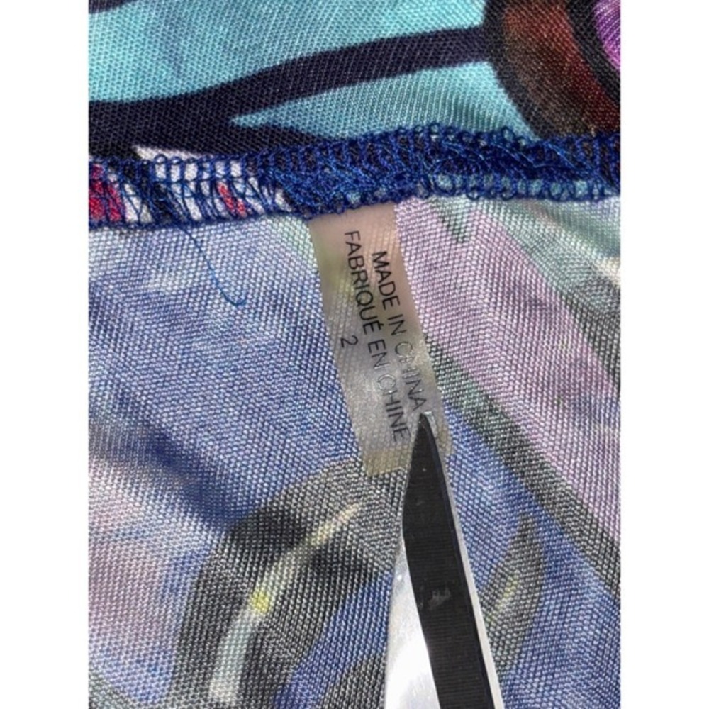 Robert Graham Anna Wrap Dress NWT Sz 2 Colorful Abstract Floral Silk Blend Mini - Picture 6 of 10